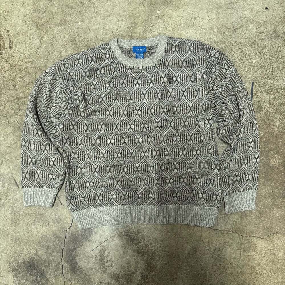 Vintage Towncraft Acrylic Geometric Pattern Crewneck Sweater Extra Large